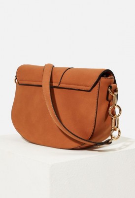 L. Saddle Shoulder Bag - Cognac
