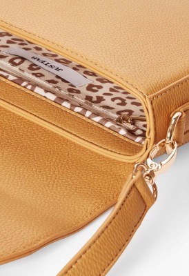 L. Circle Cut Crossbody Bag - Yellow