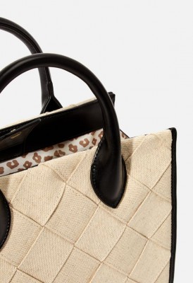 L. Summer Friday Satchel - Linen-Black