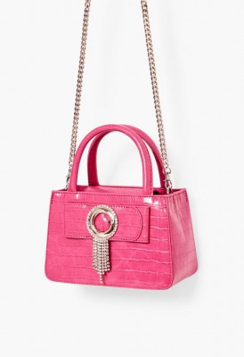 L. Mini Rhinestone Buckle Crossbody Bag