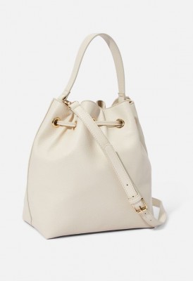 L. Drawstring Bucket Bag - Bone
