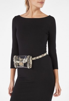 L. Pieced Belt Bag - Pvc/ Grey Snake