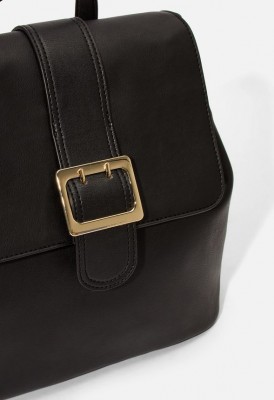 L. Mixed Media Backpack - Black