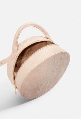 L. Circle Backpack - Blush Snake