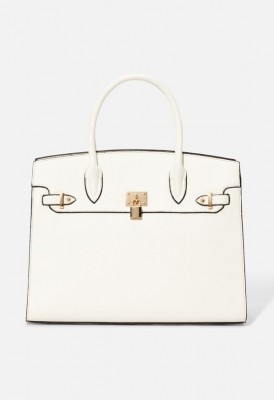 L. Lock Down Satchel - White