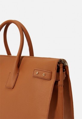 L. Easy Going Weekender Tote - Cognac