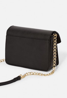 L. Mixed Material Crossbody Bag - Black Multi