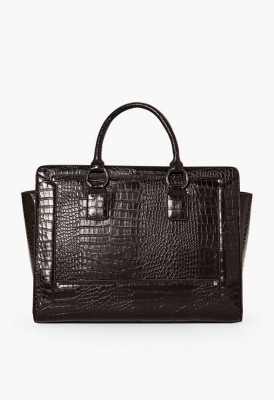 L. New You Satchel - Black Croc