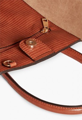 L. Flare Out Scarf Tote - Cognac