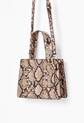 L. The Circle Mini Bag - Natural Snake